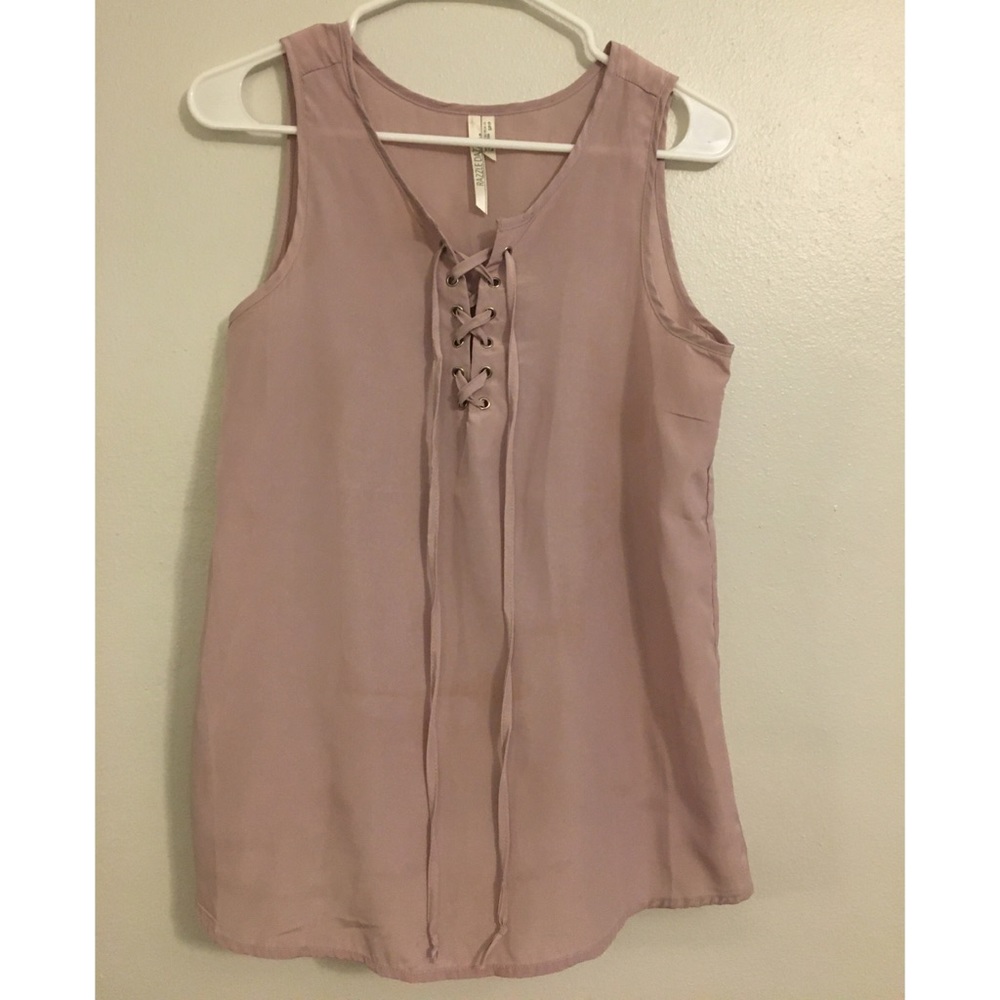 Silk Laced Placket Blouse